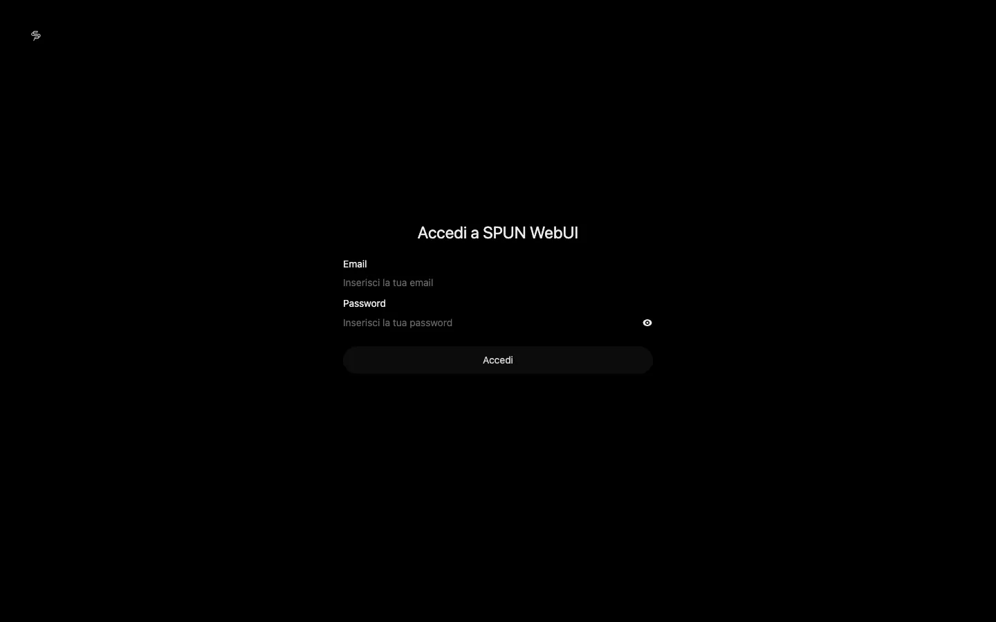 La prima pagina del sito di SPUN Cloud